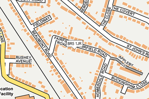 BR5 1JR map - OS OpenMap – Local (Ordnance Survey)