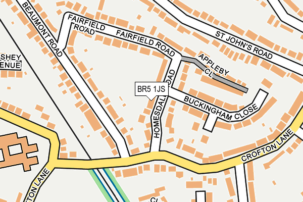 BR5 1JS map - OS OpenMap – Local (Ordnance Survey)