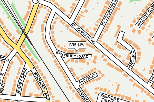 BR5 1JW map - OS OpenMap – Local (Ordnance Survey)