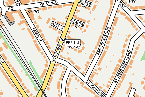 BR5 1LJ map - OS OpenMap – Local (Ordnance Survey)