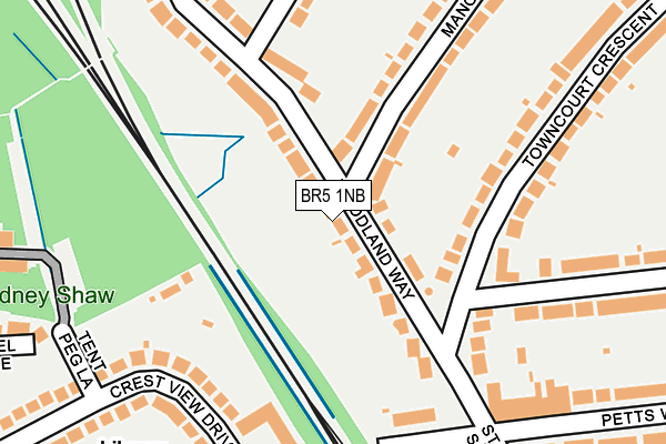 BR5 1NB map - OS OpenMap – Local (Ordnance Survey)