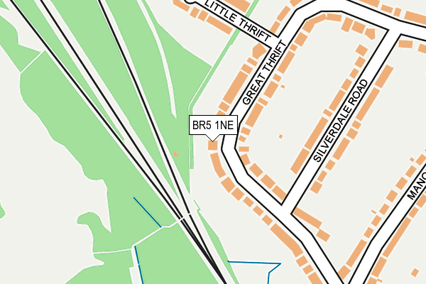 BR5 1NE map - OS OpenMap – Local (Ordnance Survey)