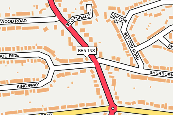 BR5 1NS map - OS OpenMap – Local (Ordnance Survey)