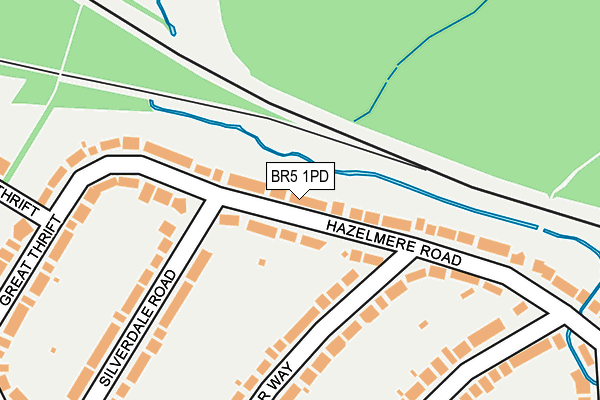 BR5 1PD map - OS OpenMap – Local (Ordnance Survey)