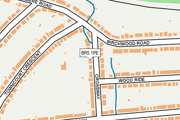 BR5 1PE map - OS OpenMap – Local (Ordnance Survey)