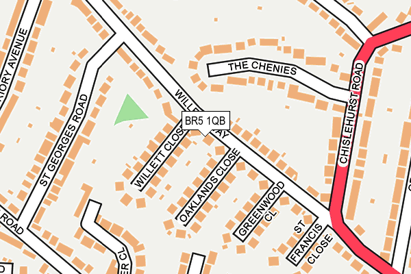BR5 1QB map - OS OpenMap – Local (Ordnance Survey)