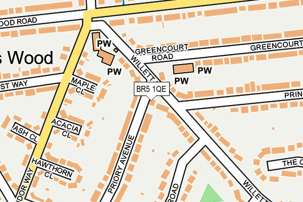 BR5 1QE map - OS OpenMap – Local (Ordnance Survey)