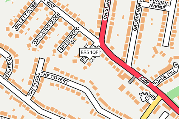 BR5 1QF map - OS OpenMap – Local (Ordnance Survey)