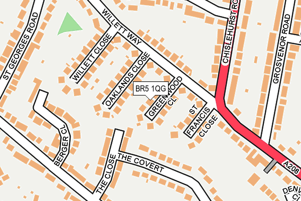 BR5 1QG map - OS OpenMap – Local (Ordnance Survey)