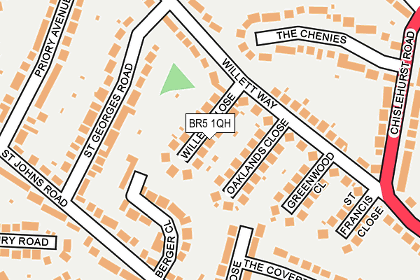 BR5 1QH map - OS OpenMap – Local (Ordnance Survey)