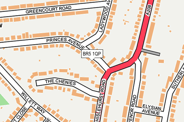 BR5 1QP map - OS OpenMap – Local (Ordnance Survey)