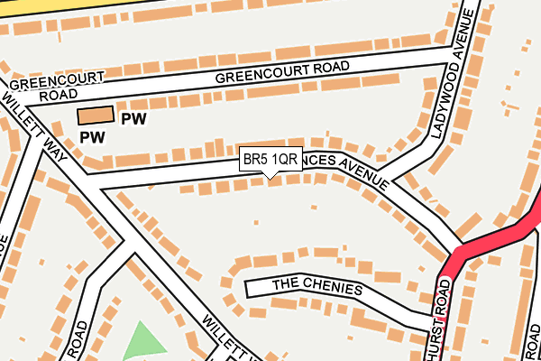 BR5 1QR map - OS OpenMap – Local (Ordnance Survey)