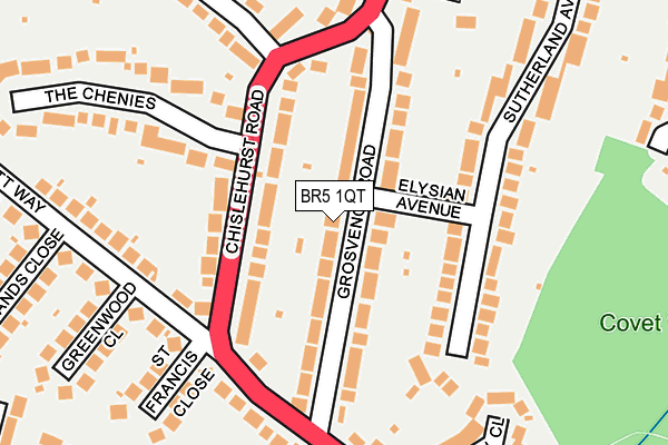 BR5 1QT map - OS OpenMap – Local (Ordnance Survey)