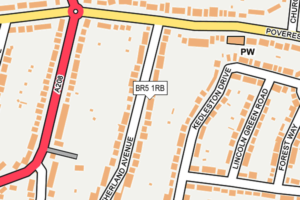 BR5 1RB map - OS OpenMap – Local (Ordnance Survey)