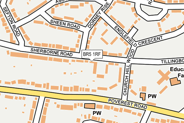 BR5 1RF map - OS OpenMap – Local (Ordnance Survey)