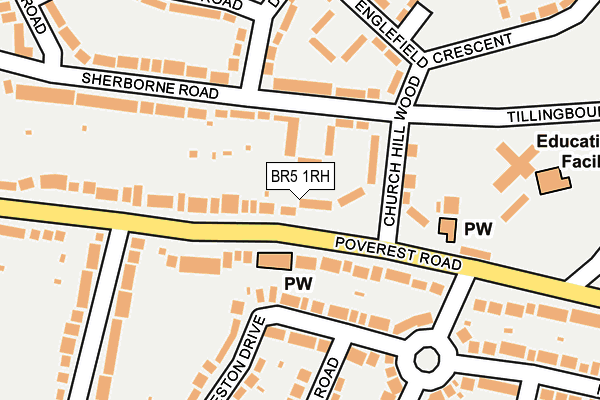 BR5 1RH map - OS OpenMap – Local (Ordnance Survey)