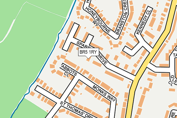 BR5 1RY map - OS OpenMap – Local (Ordnance Survey)