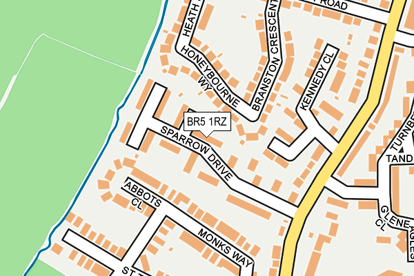 BR5 1RZ map - OS OpenMap – Local (Ordnance Survey)