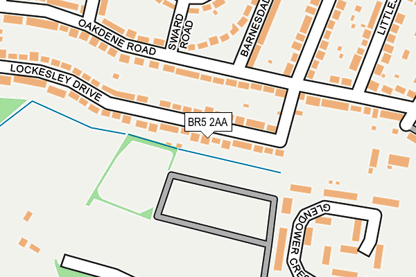 BR5 2AA map - OS OpenMap – Local (Ordnance Survey)
