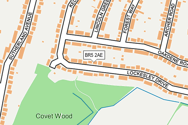 BR5 2AE map - OS OpenMap – Local (Ordnance Survey)