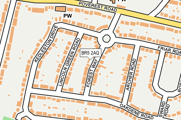 BR5 2AQ map - OS OpenMap – Local (Ordnance Survey)