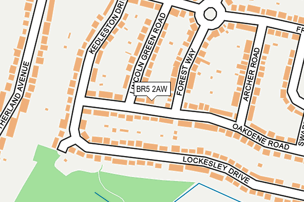 BR5 2AW map - OS OpenMap – Local (Ordnance Survey)