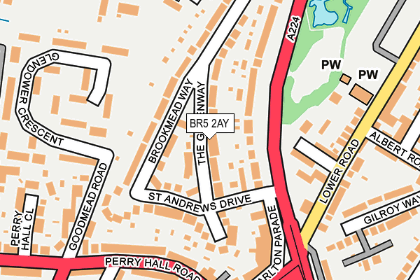 BR5 2AY map - OS OpenMap – Local (Ordnance Survey)
