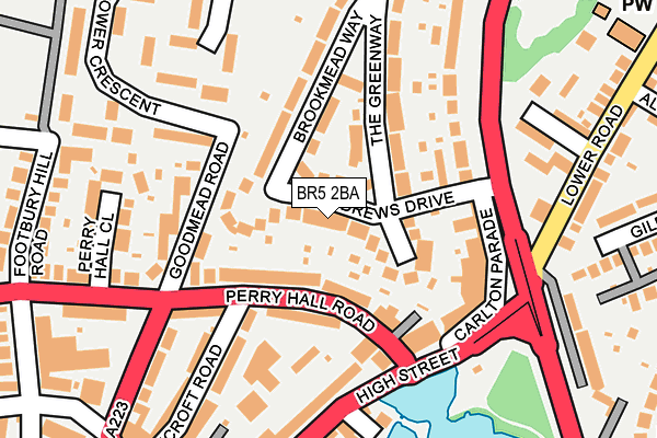 BR5 2BA map - OS OpenMap – Local (Ordnance Survey)