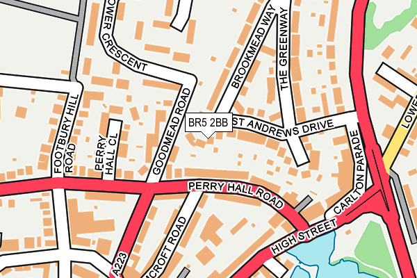 BR5 2BB map - OS OpenMap – Local (Ordnance Survey)