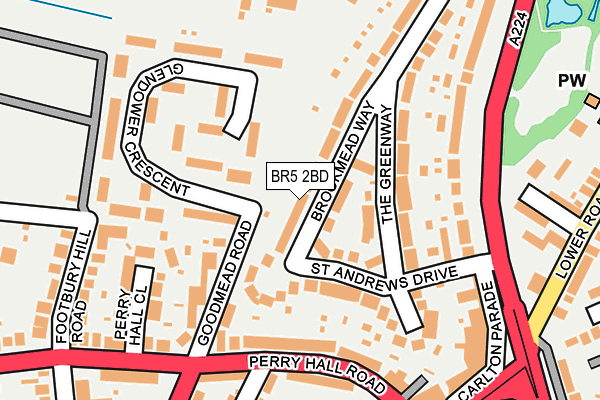 BR5 2BD map - OS OpenMap – Local (Ordnance Survey)