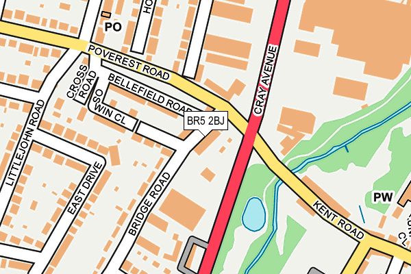 BR5 2BJ map - OS OpenMap – Local (Ordnance Survey)