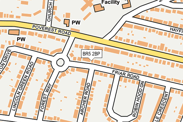BR5 2BP map - OS OpenMap – Local (Ordnance Survey)