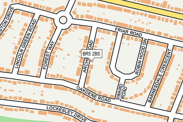 BR5 2BS map - OS OpenMap – Local (Ordnance Survey)