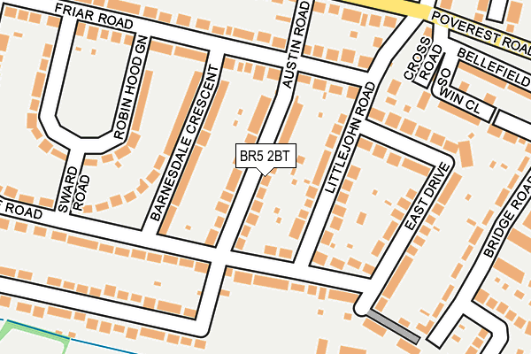 BR5 2BT map - OS OpenMap – Local (Ordnance Survey)