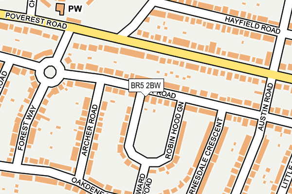 BR5 2BW map - OS OpenMap – Local (Ordnance Survey)