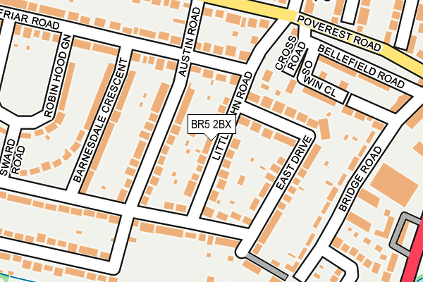 BR5 2BX map - OS OpenMap – Local (Ordnance Survey)