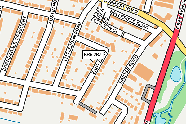 BR5 2BZ map - OS OpenMap – Local (Ordnance Survey)