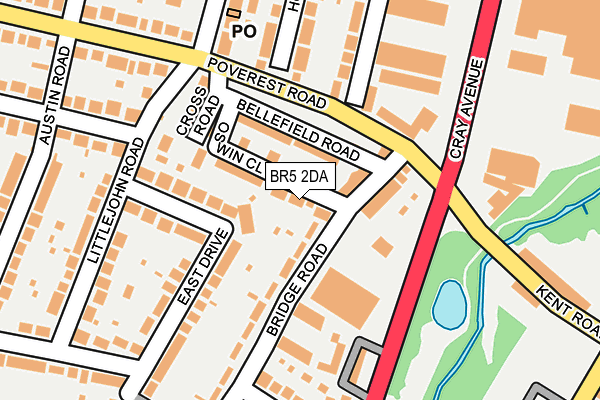 BR5 2DA map - OS OpenMap – Local (Ordnance Survey)