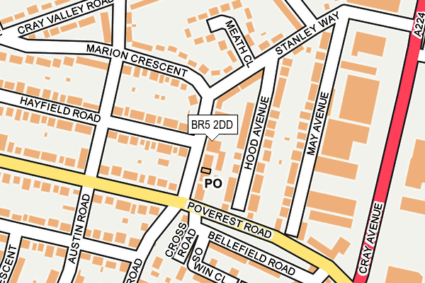 BR5 2DD map - OS OpenMap – Local (Ordnance Survey)