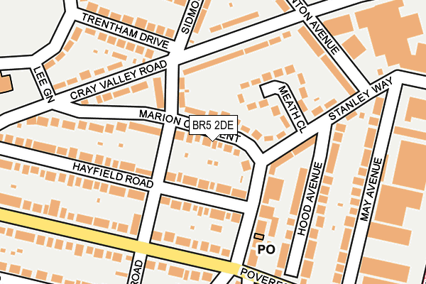BR5 2DE map - OS OpenMap – Local (Ordnance Survey)