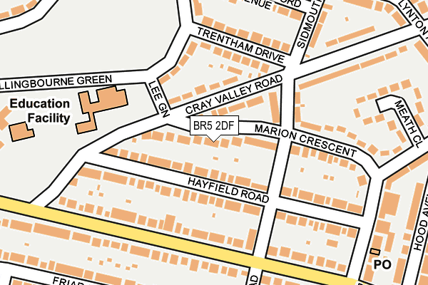 BR5 2DF map - OS OpenMap – Local (Ordnance Survey)