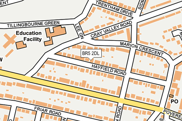 BR5 2DL map - OS OpenMap – Local (Ordnance Survey)