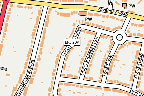 BR5 2DP map - OS OpenMap – Local (Ordnance Survey)