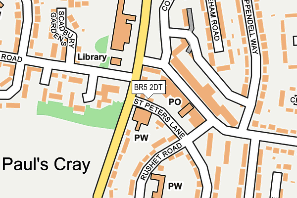 BR5 2DT map - OS OpenMap – Local (Ordnance Survey)