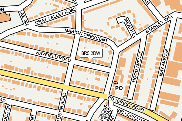 BR5 2DW map - OS OpenMap – Local (Ordnance Survey)