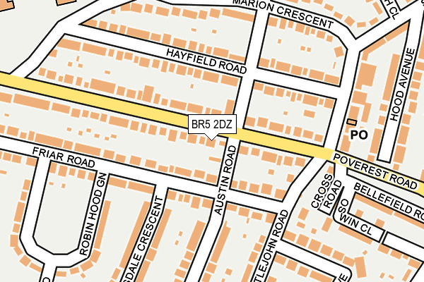 BR5 2DZ map - OS OpenMap – Local (Ordnance Survey)