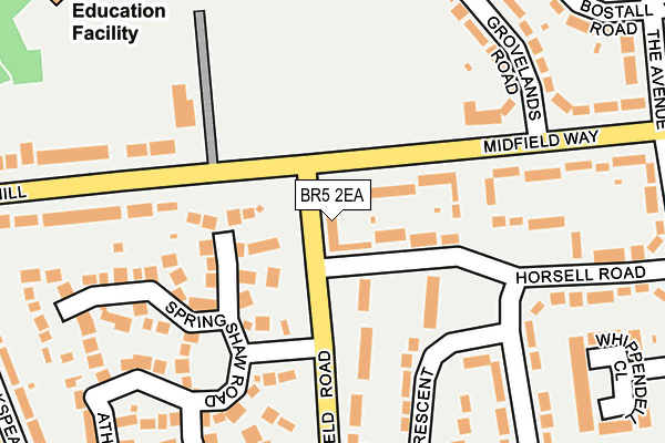 BR5 2EA map - OS OpenMap – Local (Ordnance Survey)