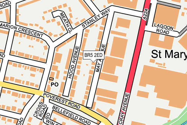 BR5 2ED map - OS OpenMap – Local (Ordnance Survey)