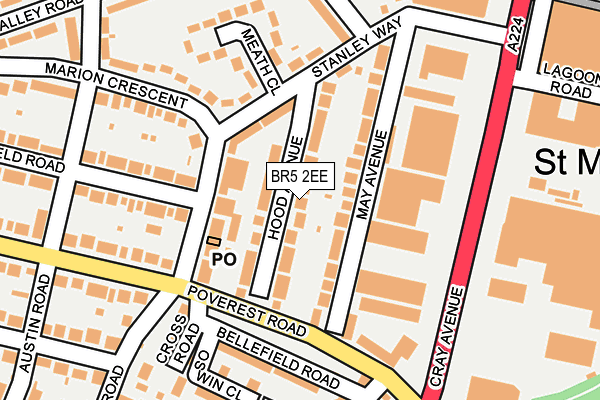 BR5 2EE map - OS OpenMap – Local (Ordnance Survey)