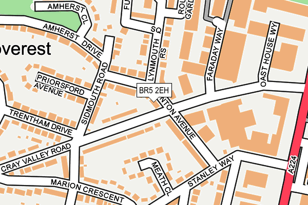 BR5 2EH map - OS OpenMap – Local (Ordnance Survey)
